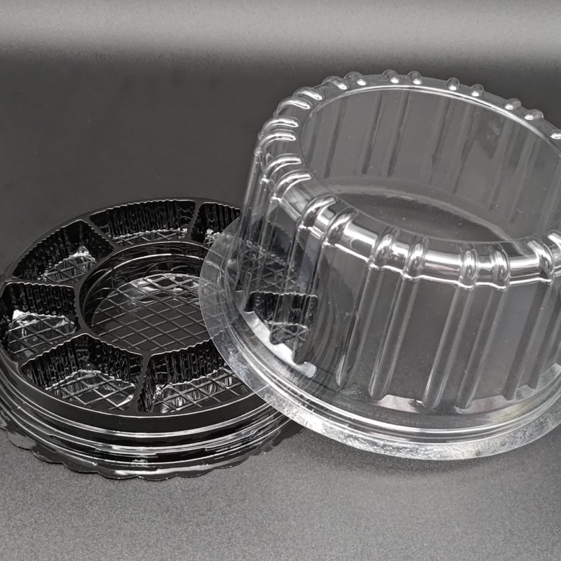 SS Cake Tray 20 Sekat 20x10cm Hitam