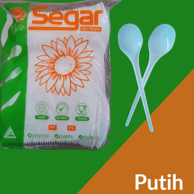 SEGAR PP Sendok Makan Putih Pak(100)