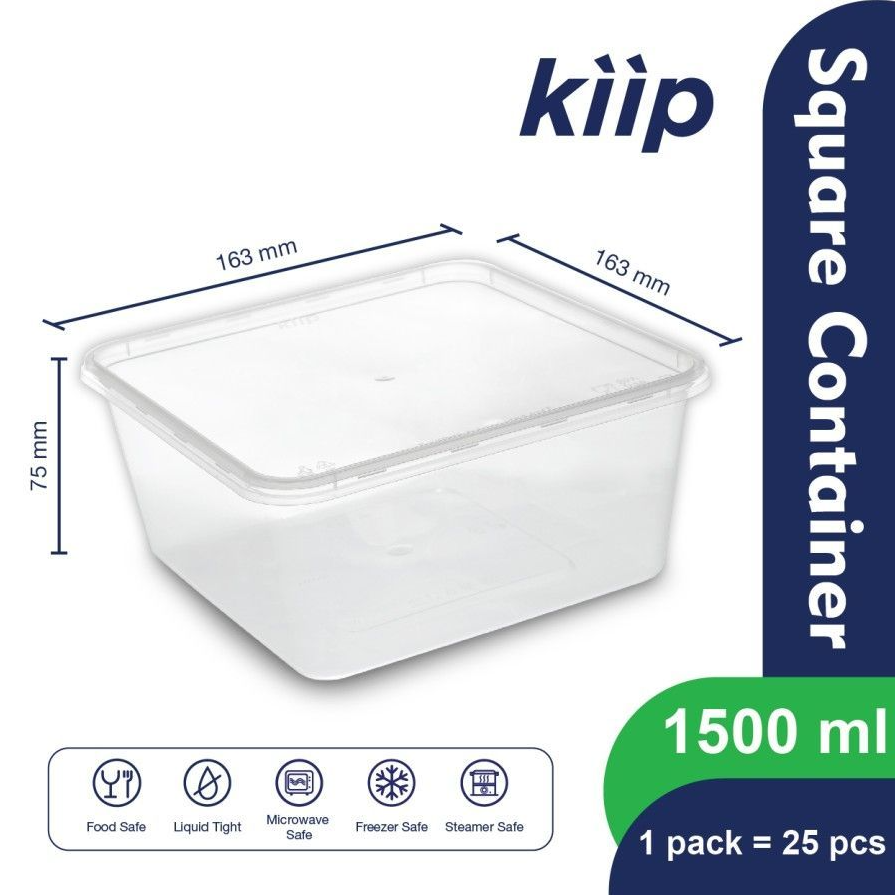 KIIP Thinwall 1500ml Square