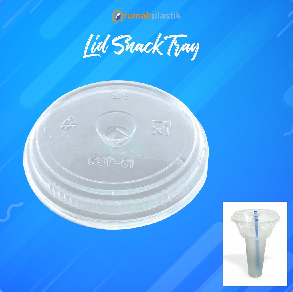  WAL PP Inject Lid Tutup Snack Tray D16.5cm Natural