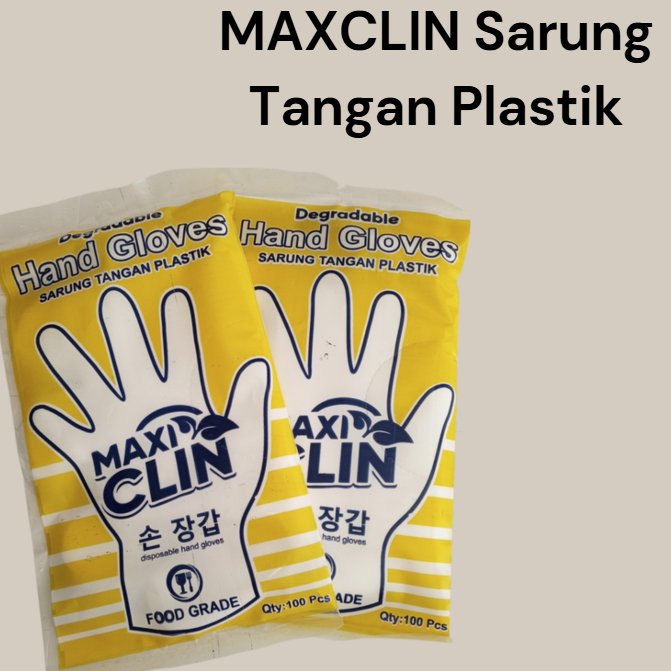 MAXCLIN Sarung Tangan Plastik Pak(100)