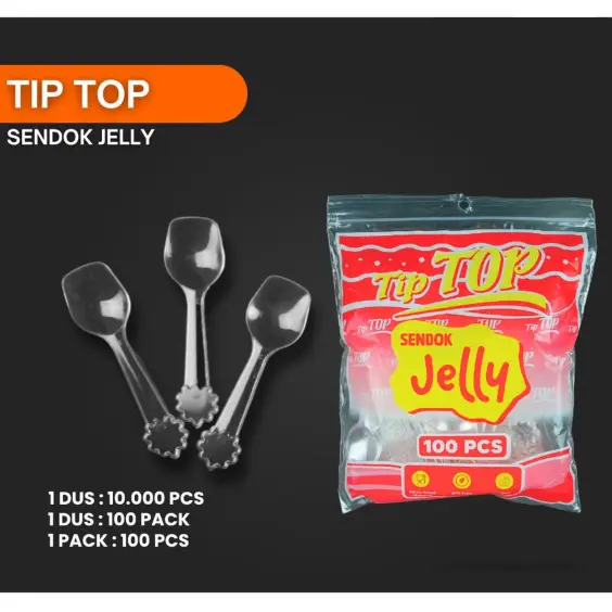 TIPTOP Sendok Jelly Transparant Pak(100)