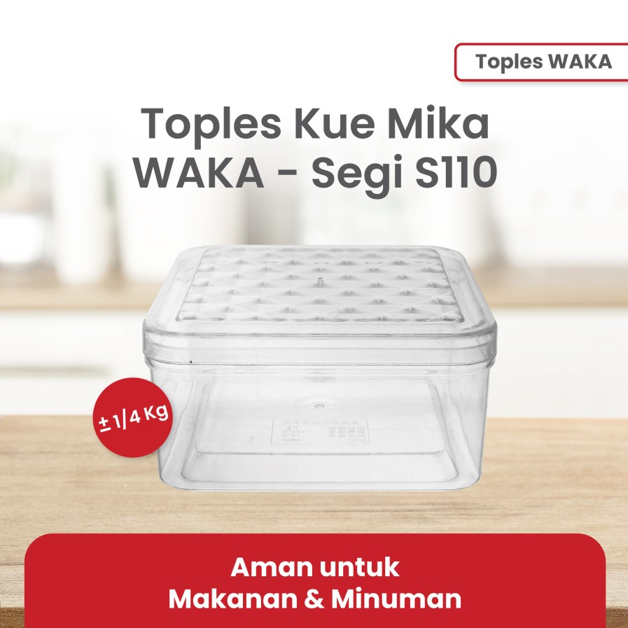 WAKA Toples Kue Mika S110 Segi