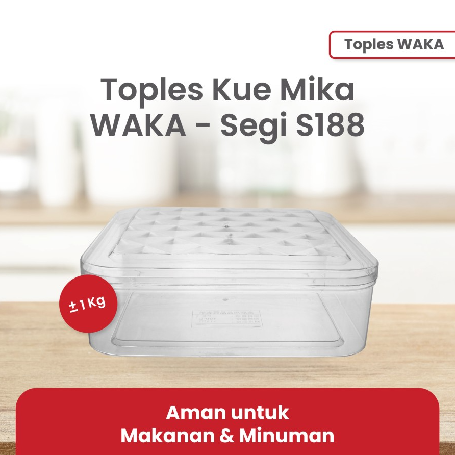 WAKA Toples Kue Mika S188 Segi