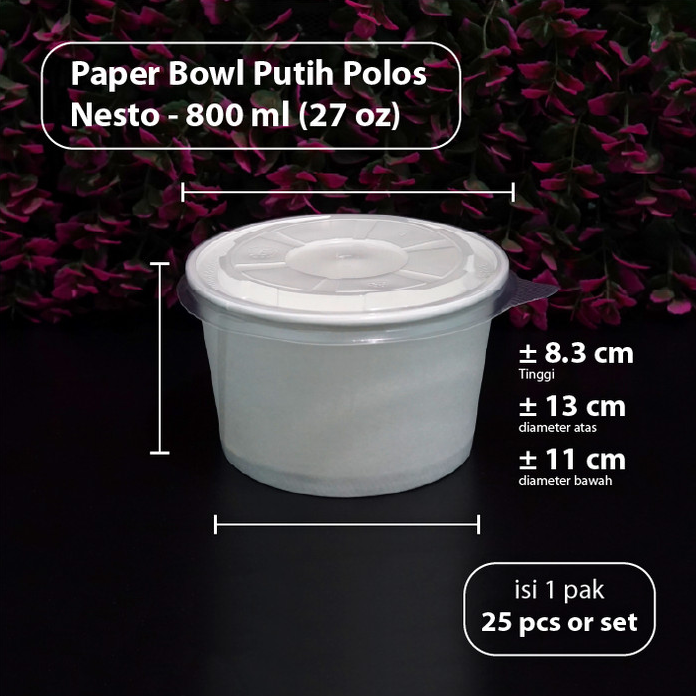 NESTO Paper Bowl 27oz 800ml D13 T83