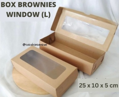 LUB Dus Brownies 310gr 25x10x5  Window Kraft  