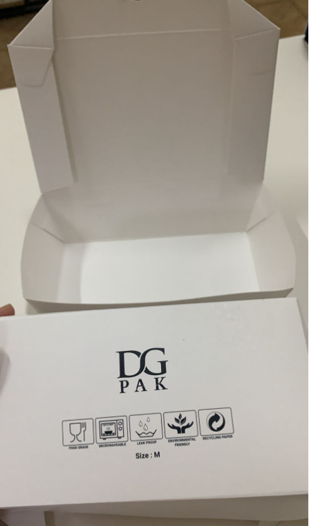 DG Pack Lunch Box Medium 180x110x50 Putih