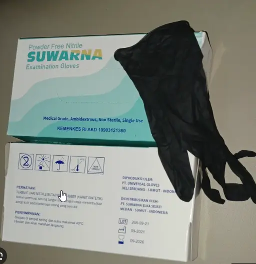 Suwarna Sarung Tangan L Nitrile Hitam Pak(50)