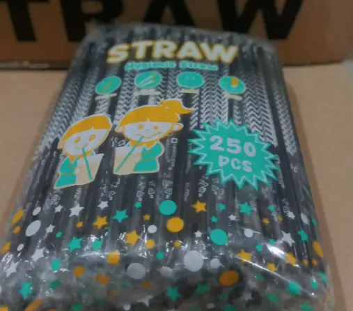 PRIMA STRAW Sedotan Steril 620 WF Hitam Pak(250) 