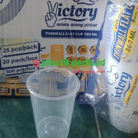 Victory PP Inject Cup 12oz 360ml Natural 