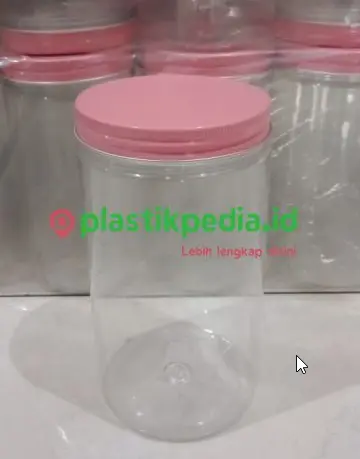 SNJ Jar Cylinder 1000ml + Tutup Jar Alumunium Pink