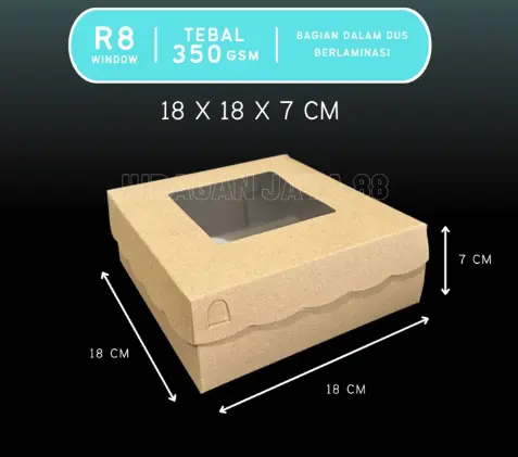 LUD R8 350gr 18x18x7cm Renda Window Kraft Pak (10)