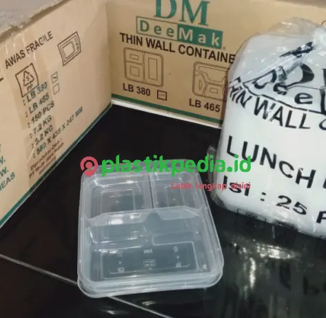 DM Thinwall LunchBox Sekat 3 LB-380