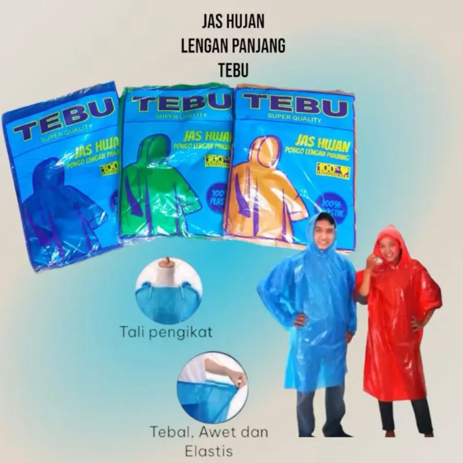 TEBU Jas Hujan HDPE Lengan Panjang