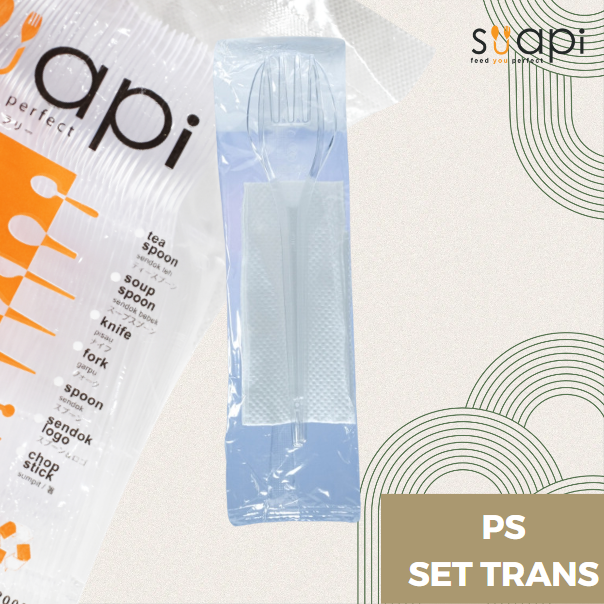 SUAPI PS Set Sendok Garpu Transparant Tissue