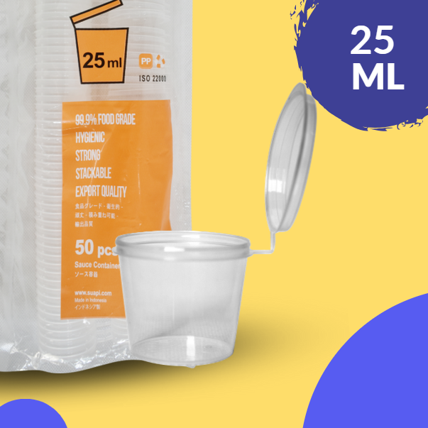 SUAPI Sauce Container 25ml Natural Pak(50)