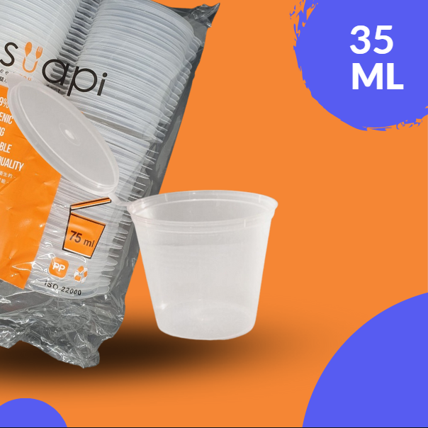 SUAPI Sauce Container 75ml Natural Pak(50)