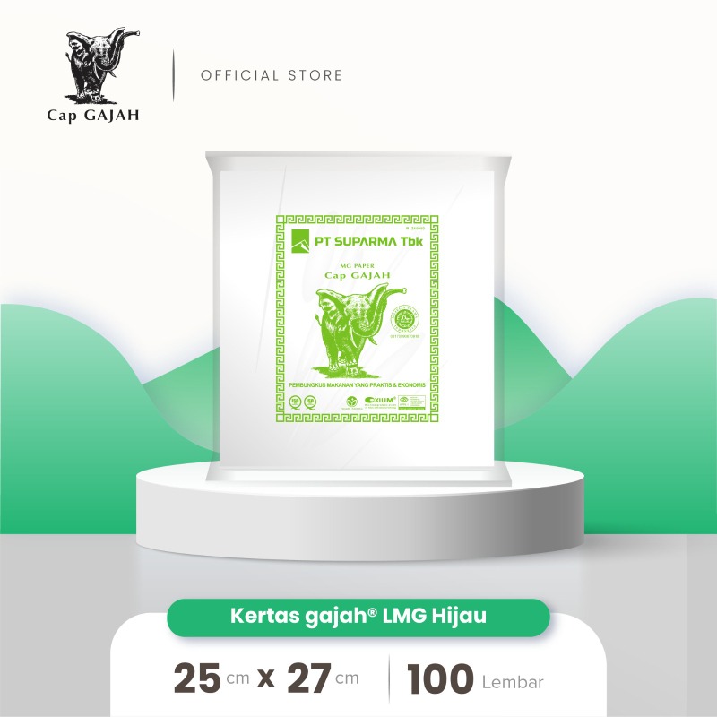GAJAH Kertas KFC Lito 25x27 Putih Pak(100)