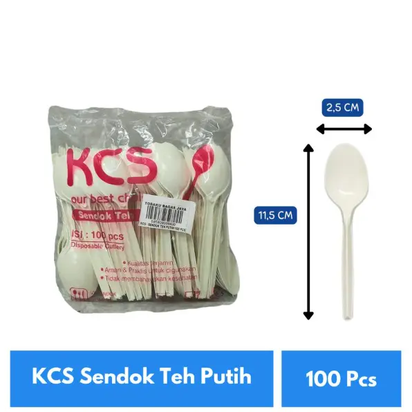KCS PS Sendok Teh Putih Pak(100)