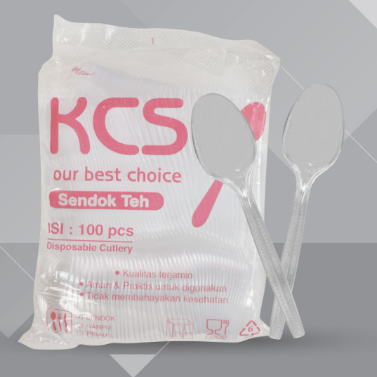 KCS PS Sendok Teh Transparant Pak(100)