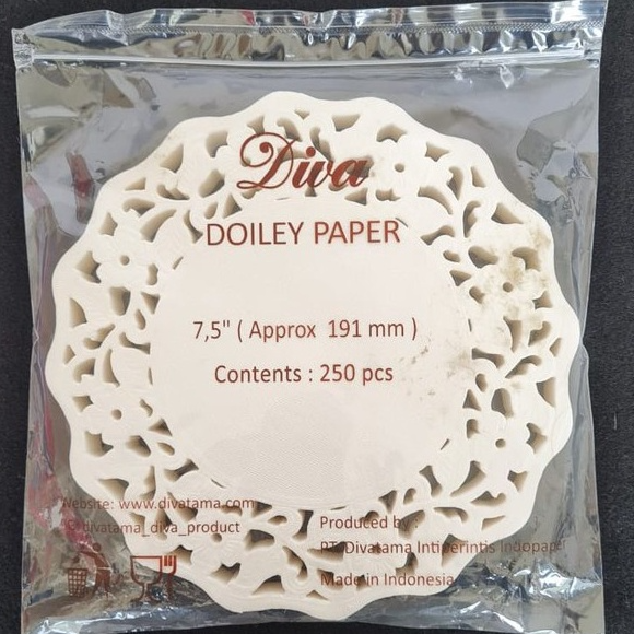 DIVA Alas Tar Paper Doyleys 7.5 Putih Pak(250)