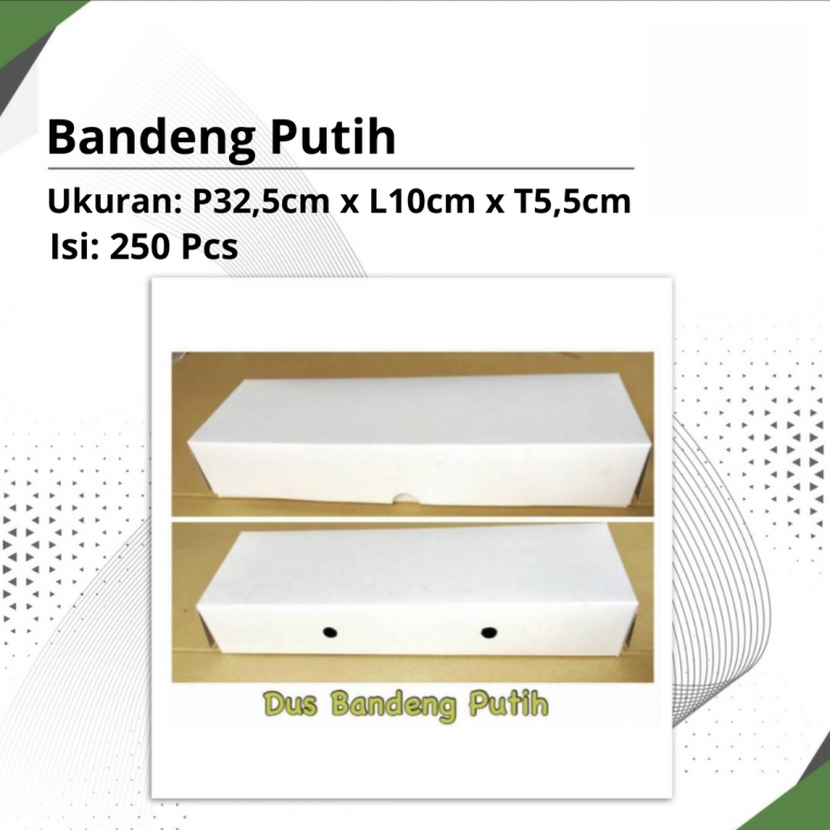 Dus Bandeng 400g 325x105x50mm Putih
