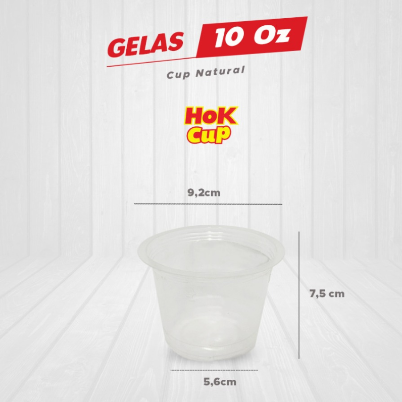 HOK PP Cup 10oz 300ml 4g Natural 