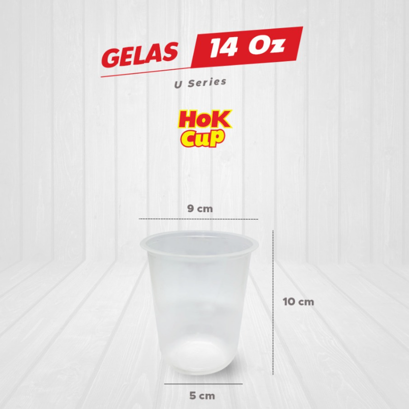 HOK PP Cup U 14 oz 420ml 5.5gr D90 Natural