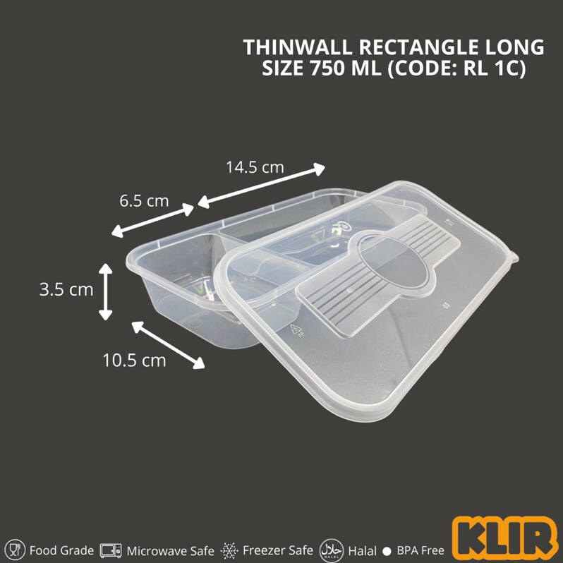 KLIR Thinwall RL 1C Rectangle Long 