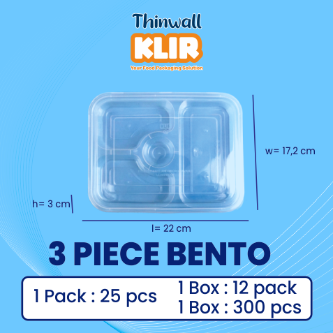 KLIR Thinwall LunchBox Sekat 3 