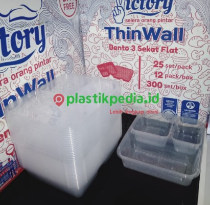 VICTORY Thinwall LunchBox Sekat 3
