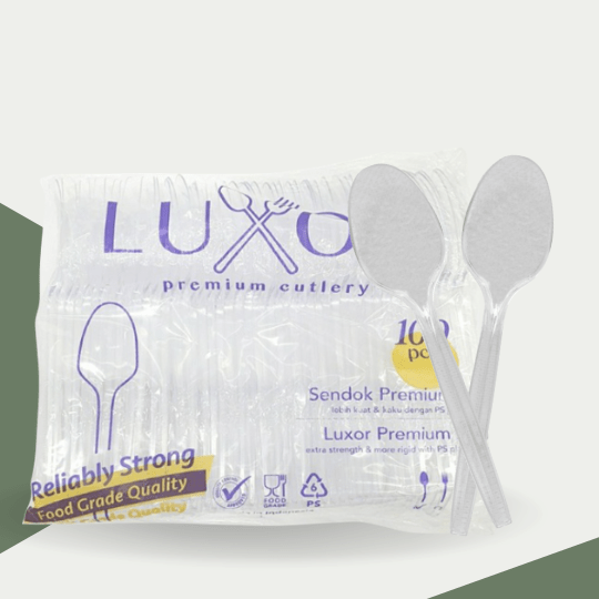 LUXOR PS Sendok Bening Transparant Pak(100)