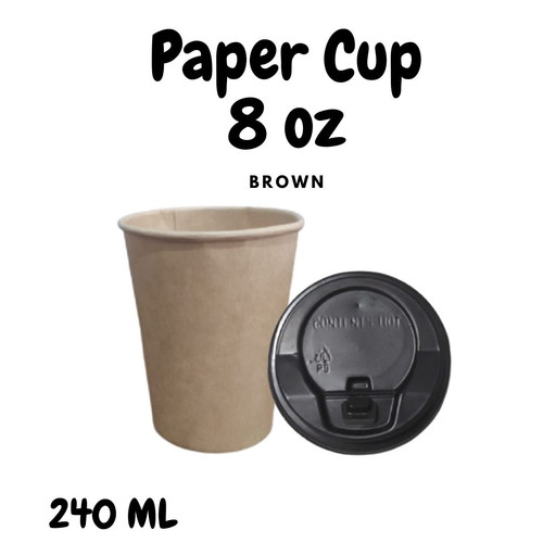 Starindo SJP Paper Hot Cup 8oz 240ml D75 Coklat