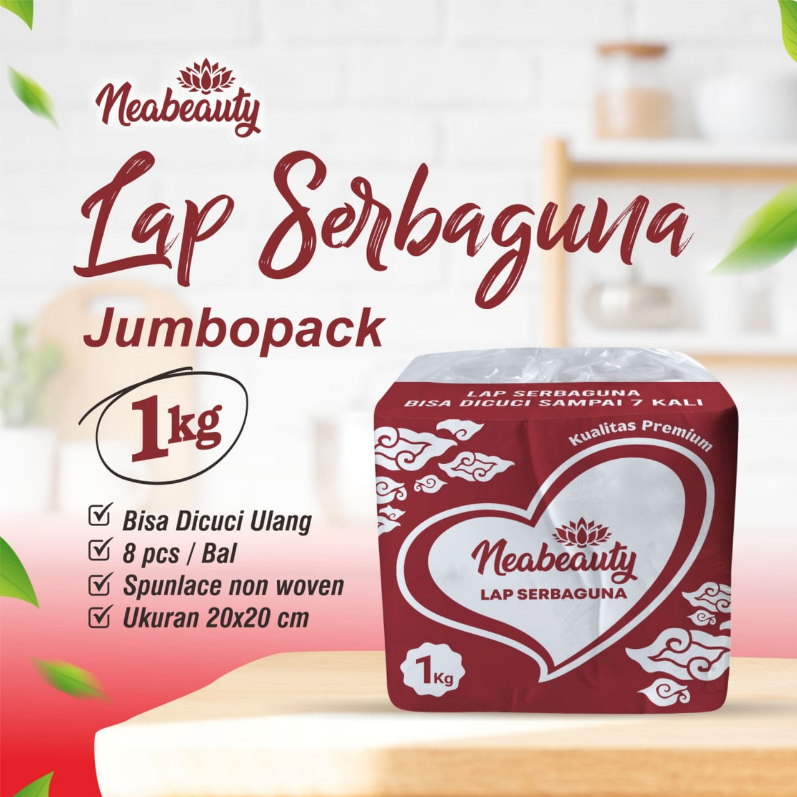 NEABEAUTY Jumbo Merah Lap Serbaguna Pak(1kg)
