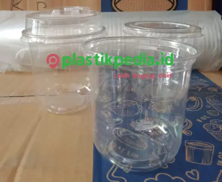 [PLP.128U] POLIPACK PET Cup U Oval 12oz 360ml 9gr D92.5