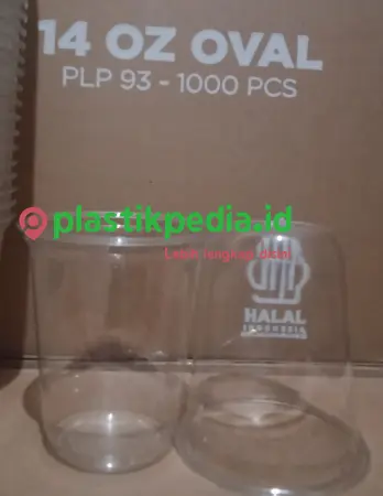 [PLP.1411U] POLIPACK PET Cup U Oval 14oz 420ml 11gr D92.5