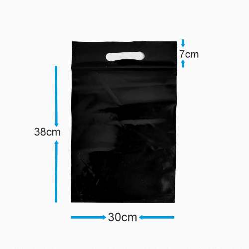 [SBS.303875H] Ctik/Cetik Klip Plong 30x38+7 50mic Hitam Pak(100)