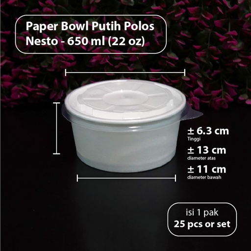 [JTB.NB650] NESTO Paper Bowl 22oz 650ml D13 T65