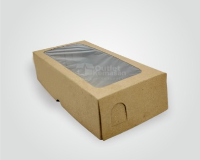 [LUB.22105] LUB Dus Brownies 310gr 22x10x5  Window Kraft  