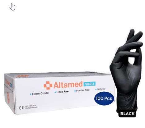 [PSG.STSH] Altamed Sarung Tangan S Nitrile Hitam Pak(50) 