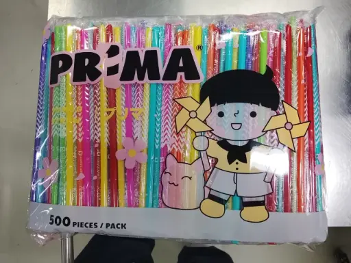 [KMA.6206] PRIMA STRAW  Sedotan Steril 620 WF 7 Warna Pak(500)