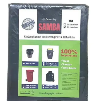 [SAM.80100] Samba HD Sampah 80x100 Hitam Pak(20)