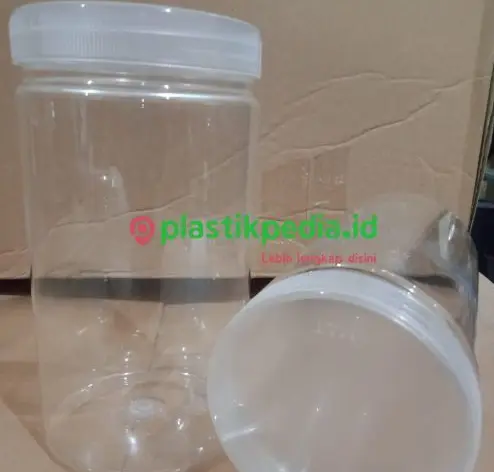 [KMS.J1000] KS Toples Cylinder 1000ml 50g + Tutup Jar Natural  