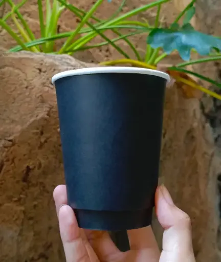 [IJP.H8240] Greenpack Paper Hot Cup Double Wall 8oz 240ml Hitam 