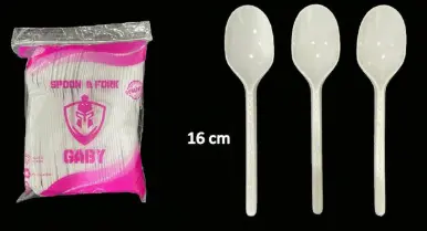 [KMA.P30100] Gaby Sendok Makan PP Putih Pak(100) 