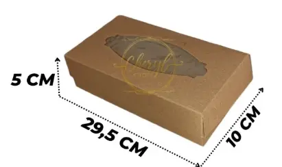 [LUB.295105] LUB Dus Brownies 310gr 29.5x10x5  Window Kraft  