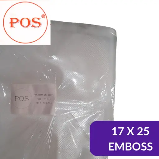 [ABP.1725] POS Vacuum Emboss 17x25 100mic Pak(100)