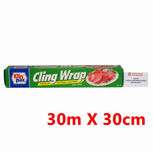 [8992749770301] KLINPAK CLING WRAP 30mx30cm Box Cutter