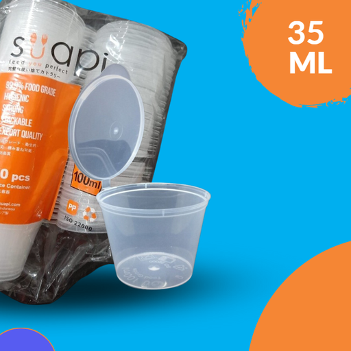 [GTP.100] SUAPI Sauce Container 100ml Natural Pak(50)