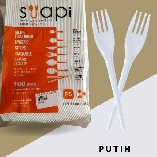 [GTP.GSPS] SUAPI PS Garpu Makan Putih Pak(100)